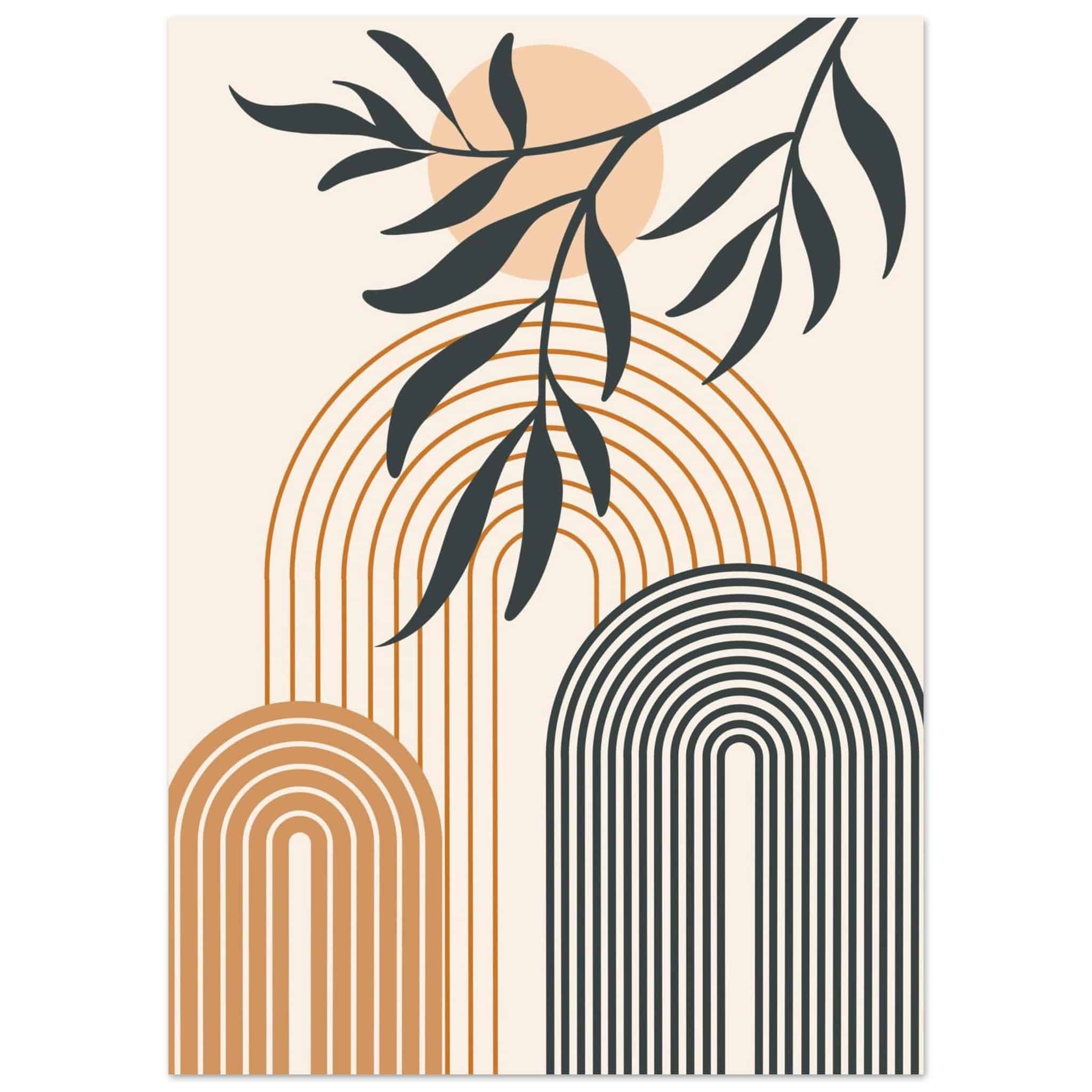 Artfulprints Poster Boho – Sunset arches - 50x70 cm - Meerkleurig