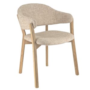 DÉJA Living Eetkamerstoel Uppsala – Taupe/Naturel Stof – Set van 2 DÉJA Living Eetkamerstoel Uppsala – Taupe/Naturel Stof – Set van 2