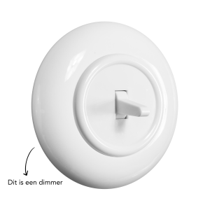 De Oude Schakelaar dimmer – wit – rond De Oude Schakelaar dimmer – wit – rond