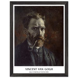 Artfulprints Poster met Lijst Vincent van Gogh – Self-portrait with pi Artfulprints Poster met Lijst Vincent van Gogh – Self-portrait with pi