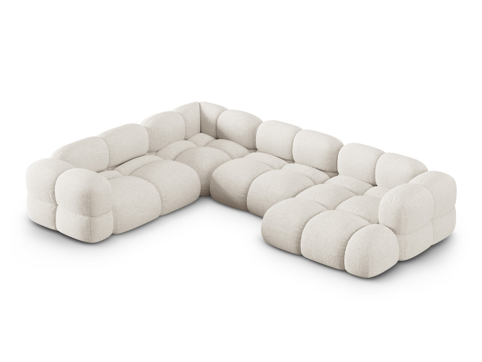 Cosmopolitan Design Panoramische hoekbank links Loretto 5-zits, struct
