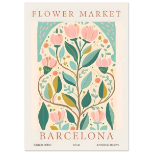 Artfulprints Poster Flower market – Barcelona – 70×100 cm – Meerkleuri Artfulprints Poster Flower market – Barcelona – 70×100 cm – Meerkleuri