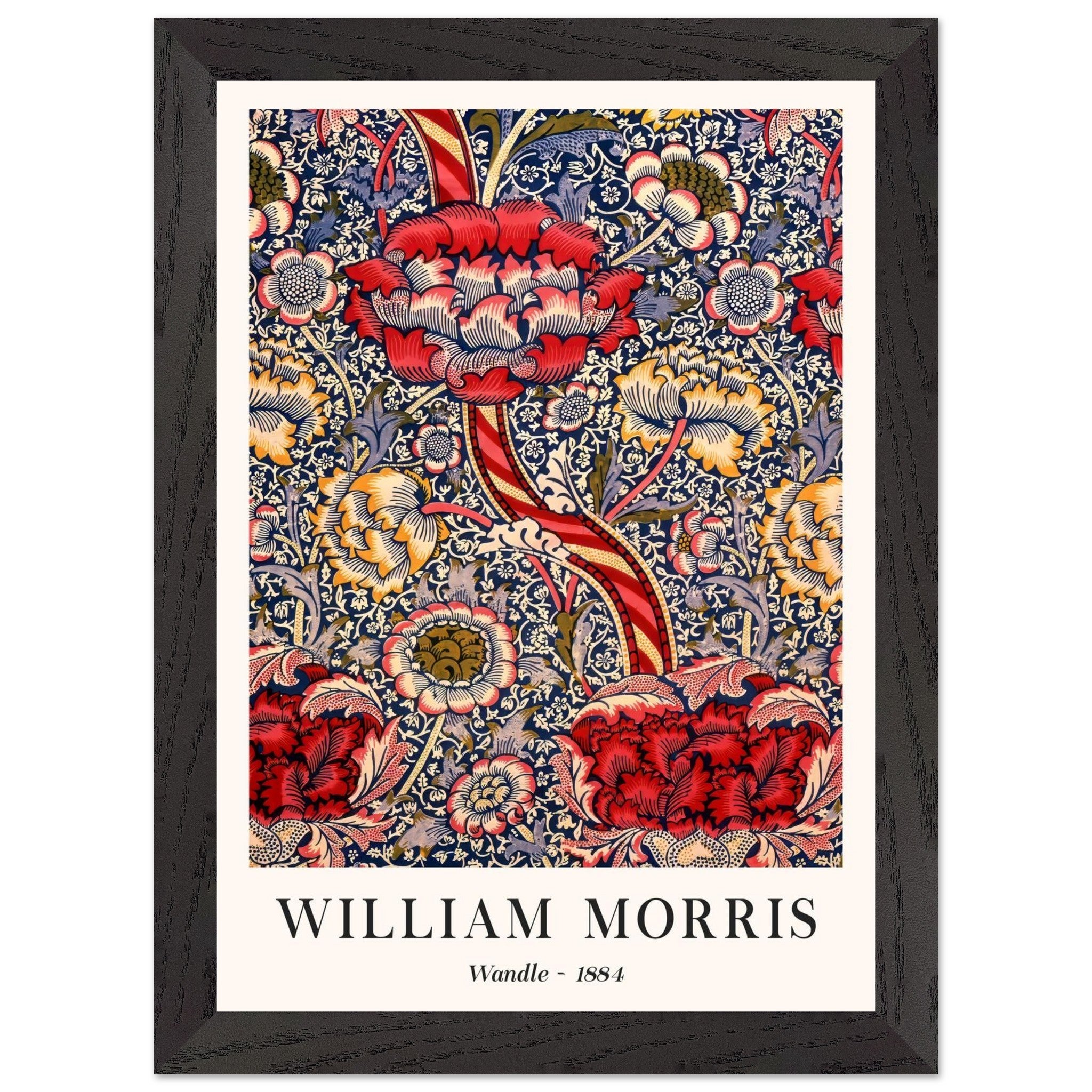 Artfulprints Poster met Lijst William Morris - Wandle - A4 21x29.7 cm