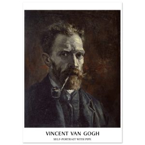 Artfulprints Poster Vincent van Gogh – Self-portrait with pipe – A4 21 Artfulprints Poster Vincent van Gogh – Self-portrait with pipe – A4 21