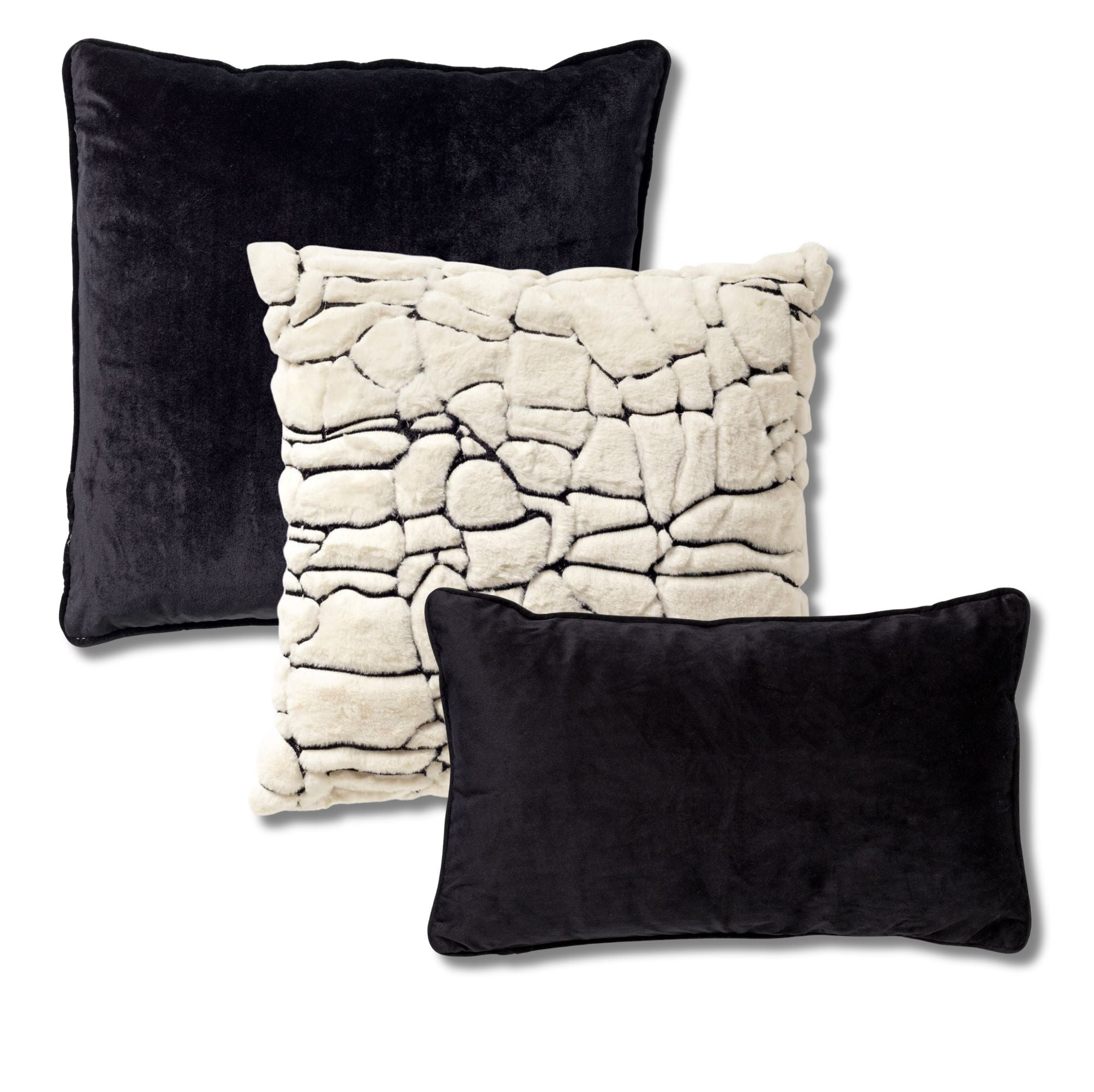 KUSSENSET - 3-delig - Rodin - 45x45 cm, 30x50 cm - inclusief binnenkus