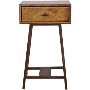 WOOOD sidetable Skybox – Hout/Metaal – Naturel – 70x45x30