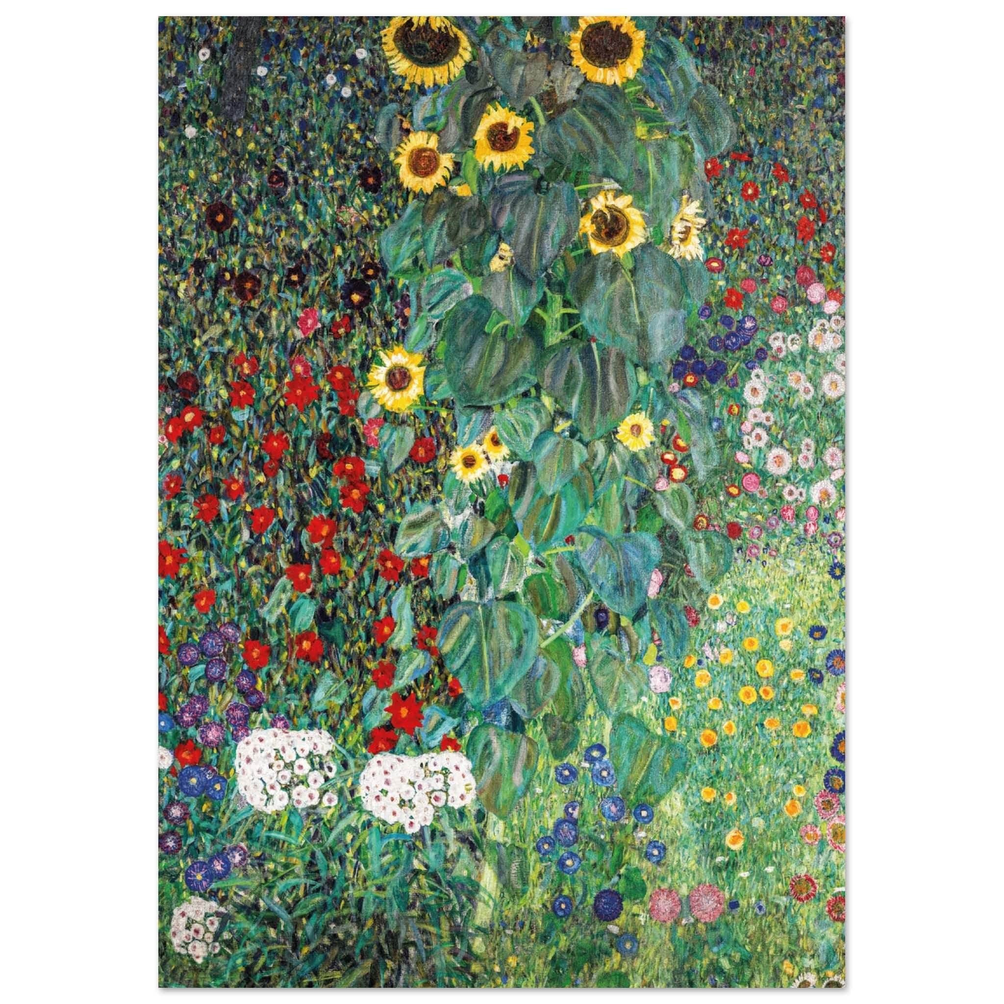 Artfulprints Poster Gustav Klimt - Country garden with sunflowers - A4