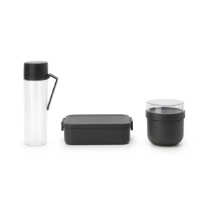 Brabantia Make & Take Ontbijt- en Lunchset, 3-delig, kunststof (waterf Brabantia Make & Take Ontbijt- en Lunchset, 3-delig, kunststof (waterf