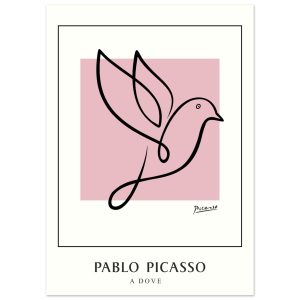 Artfulprints Poster Pablo Picasso – A dove – 50×70 cm – Roze Artfulprints Poster Pablo Picasso – A dove – 50×70 cm – Roze