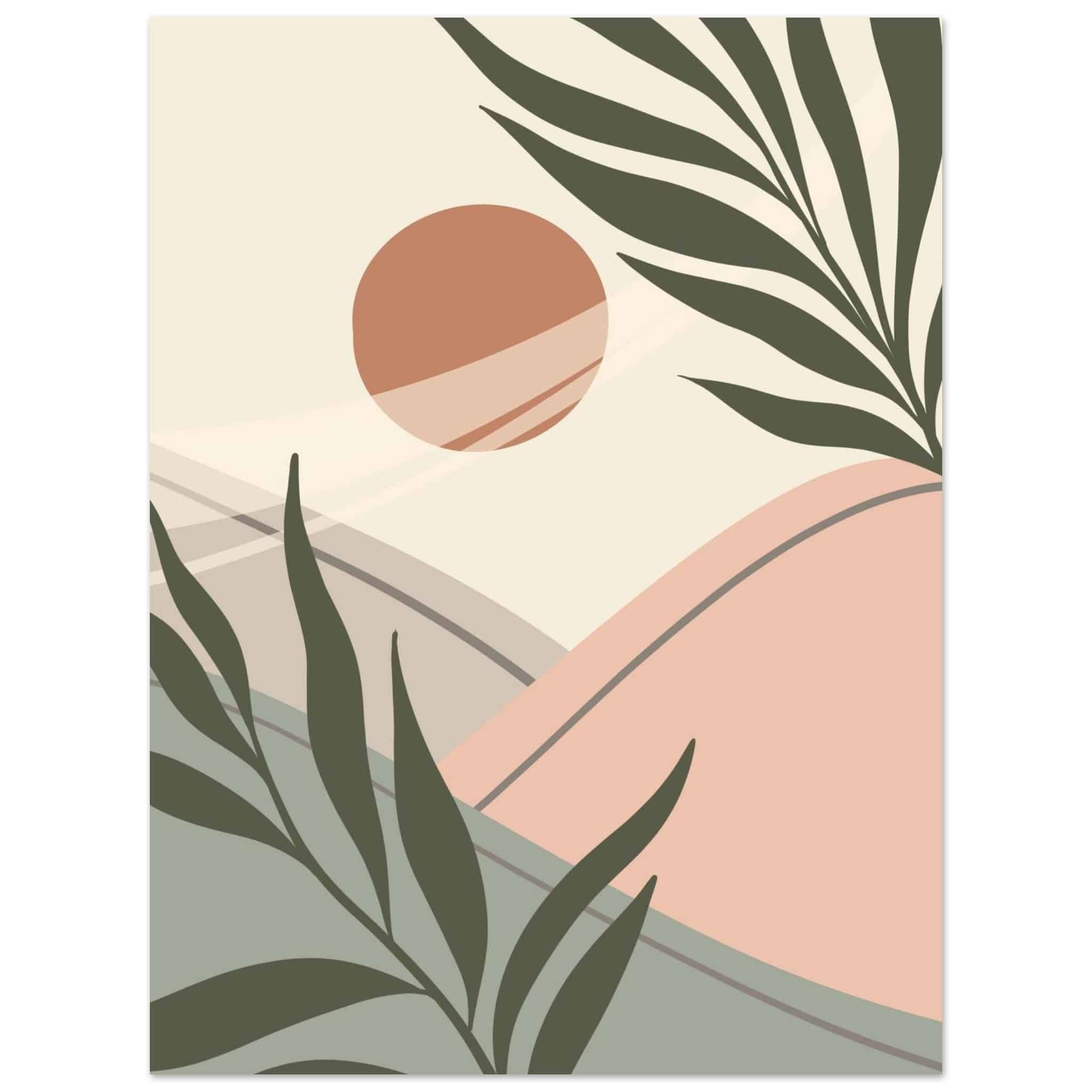 Artfulprints Poster Boho – Serene moment - 30x40 cm - beige