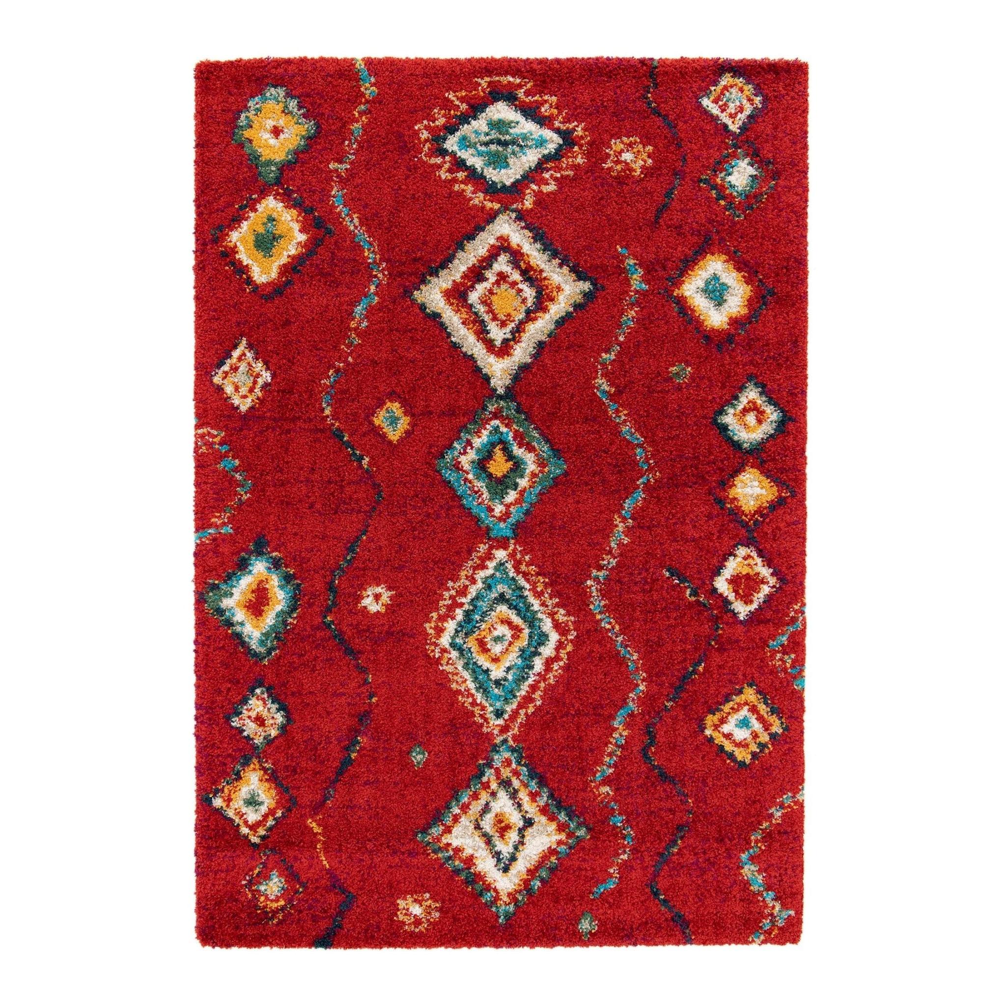 AFK Living vloerkleed Native - shaggy - rood - 140 x 200 cm