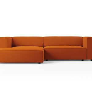 Cosmopolitan Design linker hoekbank Arendal 3-zits, flueel, terracotta
