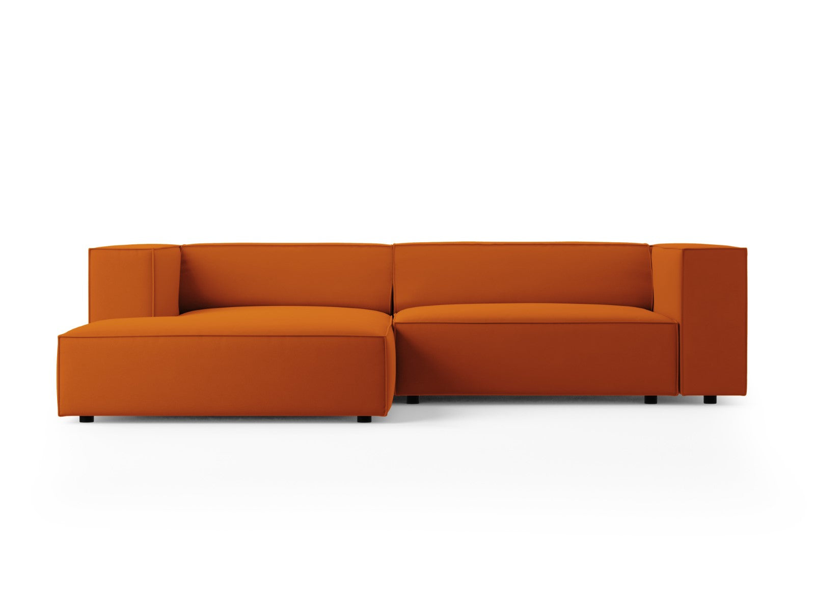 Cosmopolitan Design linker hoekbank Arendal 3-zits, flueel, terracotta