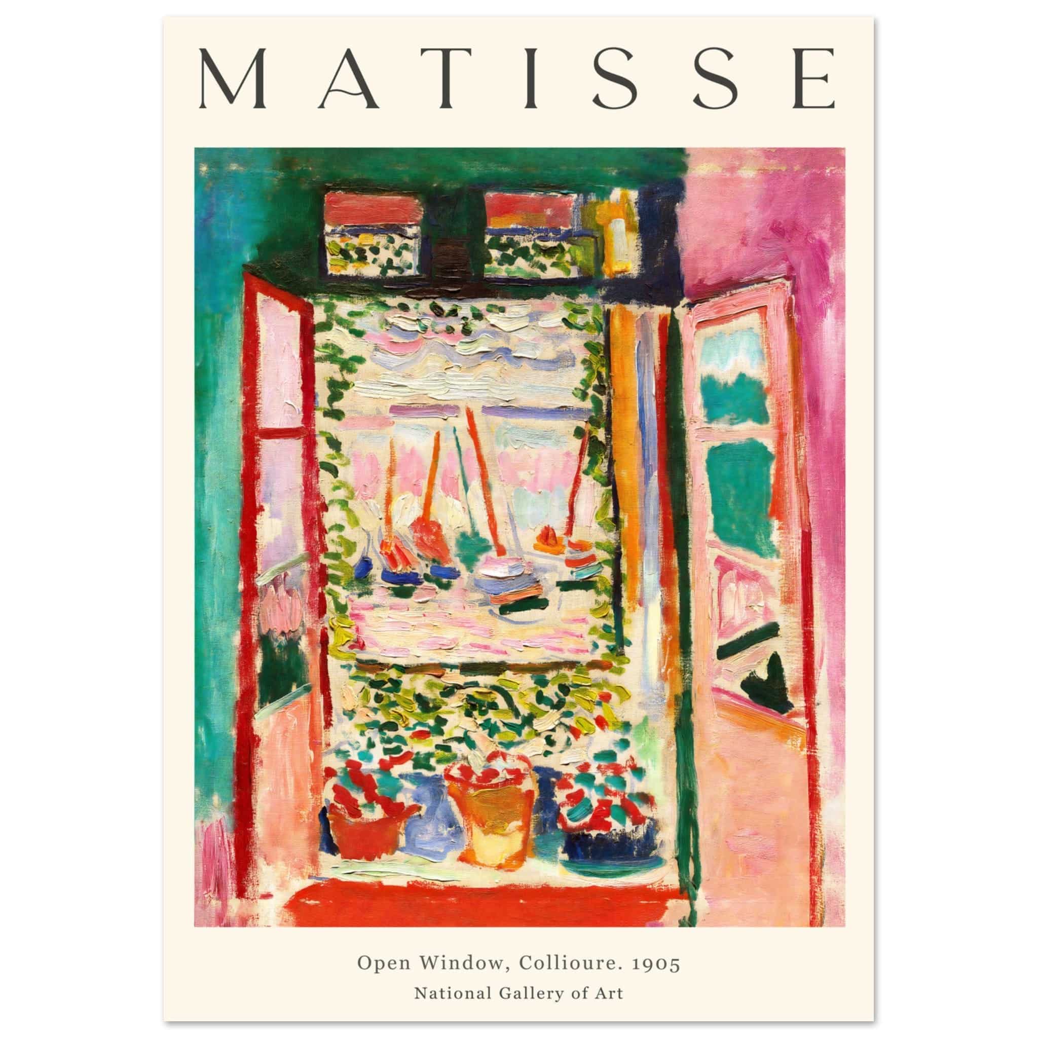 Artfulprints Poster Matisse - Open window collioure 1905 - A4 21x29.7