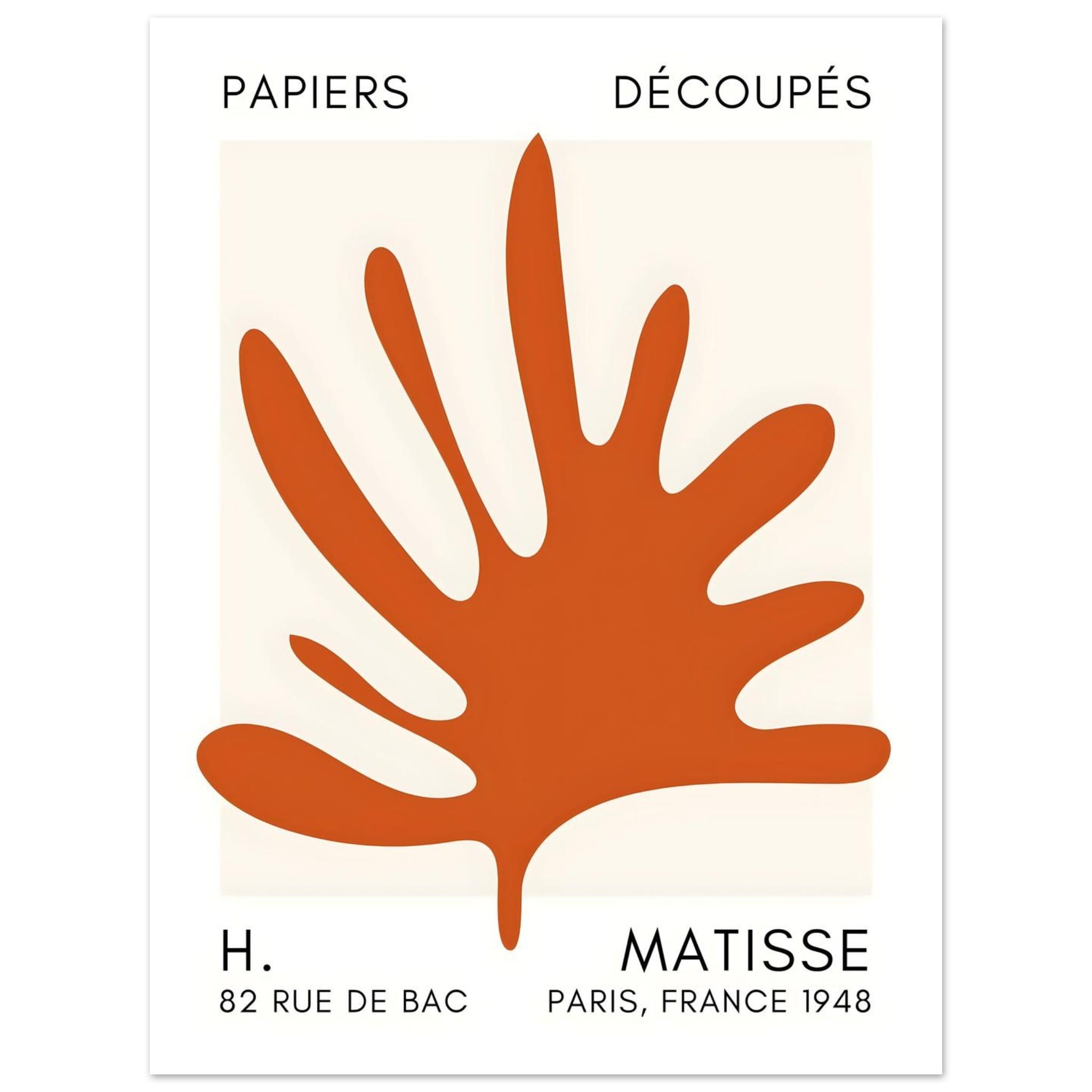 Artfulprints Poster Matisse – Coral drift orange - 30x40 cm - Oranje