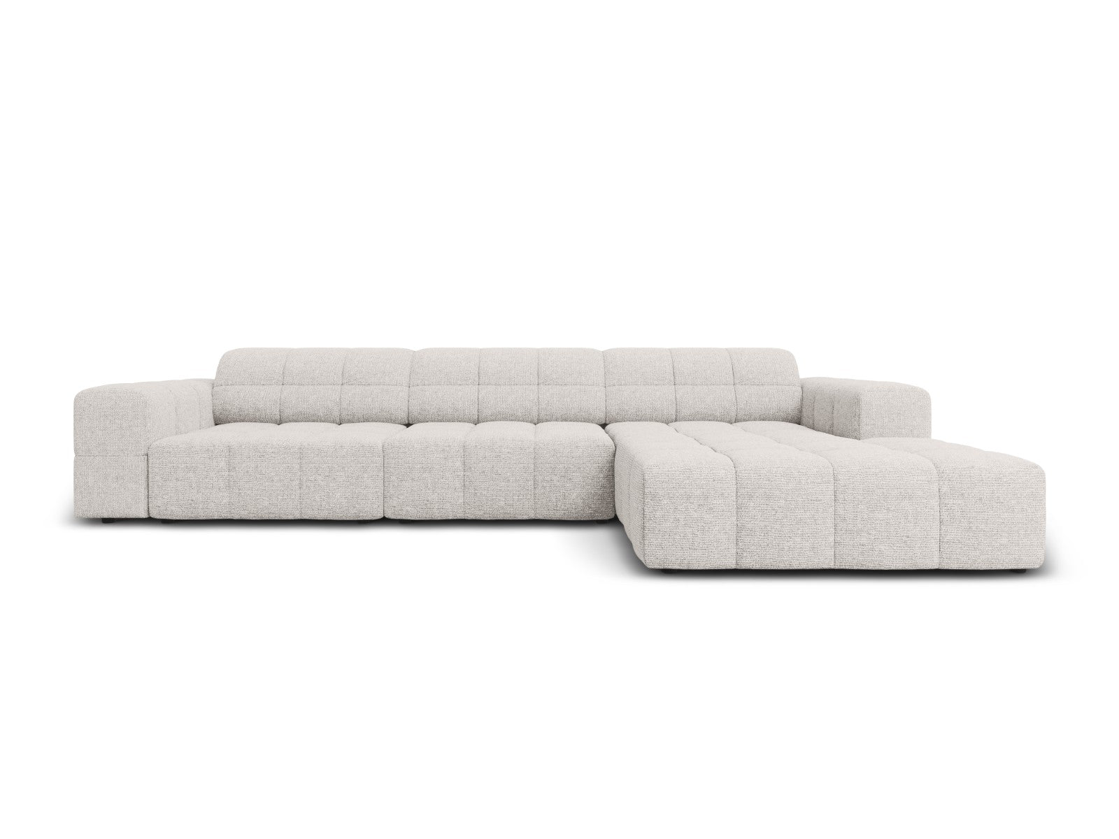 Cosmopolitan Design rechter hoekbank Chicago 4-zits, chenille lichtgri