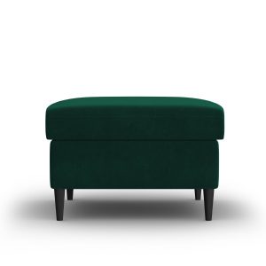 Cosmopolitan Design Poef Kyoto flueel flessengroen – 70x70x45cm