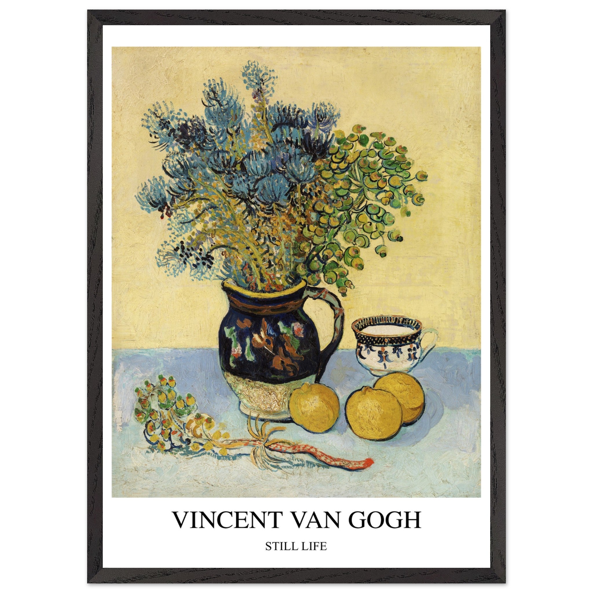 Artfulprints Poster met Lijst Vincent van Gogh - Still life - 50x70 cm