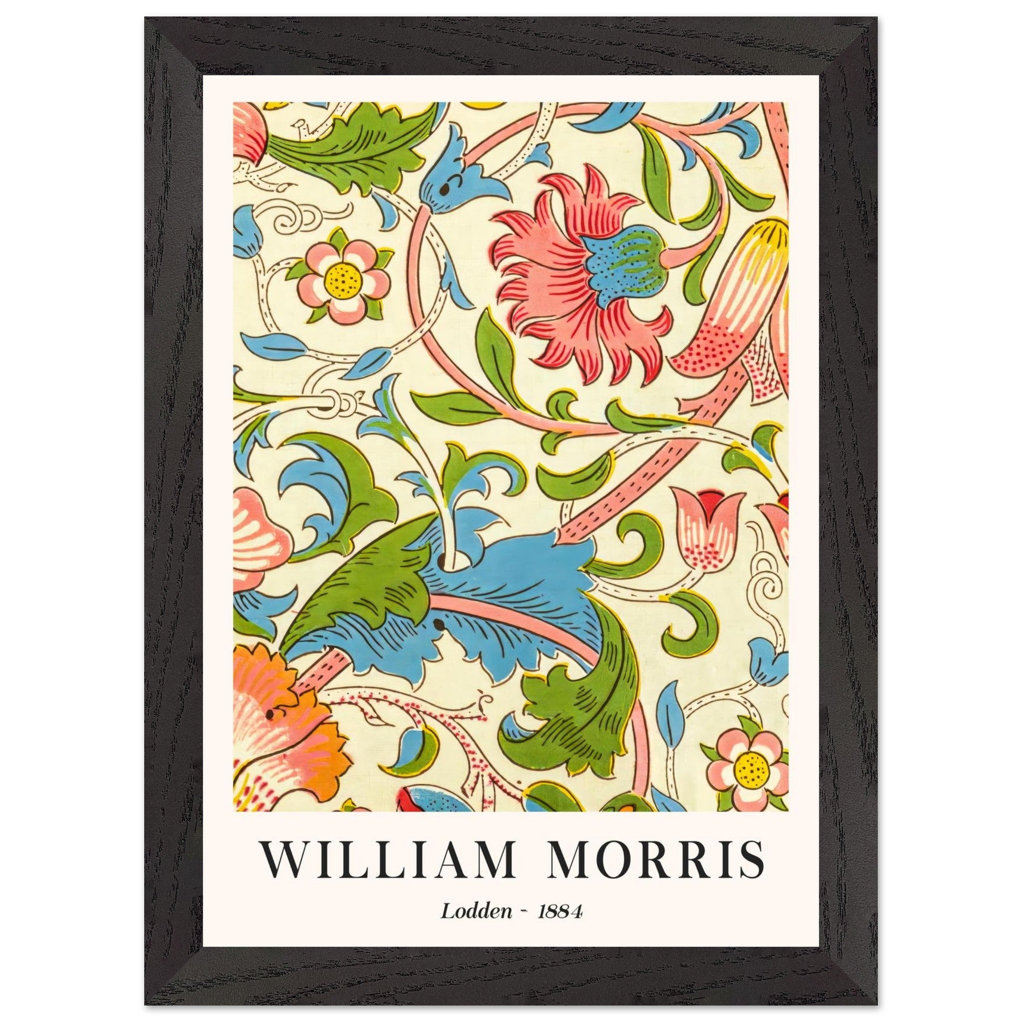 Artfulprints Poster met Lijst William Morris - Lodden 1884 - A4 21x29.