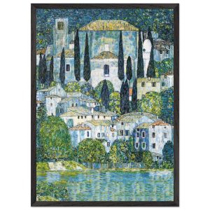 Artfulprints Poster met Lijst Gustav Klimt – Church in Cassone – 50×70 Artfulprints Poster met Lijst Gustav Klimt – Church in Cassone – 50×70