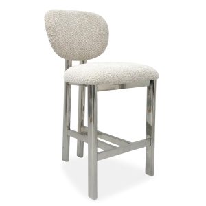 DÉJA Living Barstoel Bjerka – Beige/Chrome DÉJA Living Barstoel Bjerka – Beige/Chrome