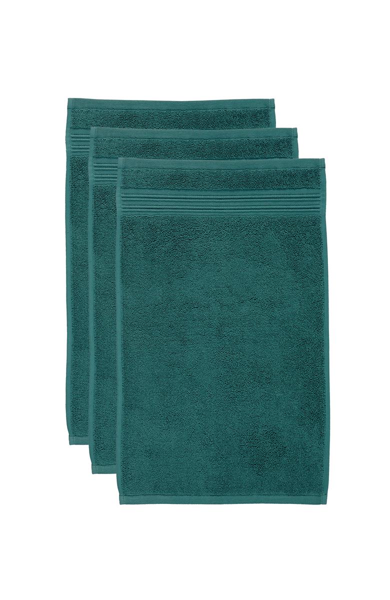 Beddinghouse Sheer - Gastendoekje - set van 3 - 30x50 cm - Donker Groe