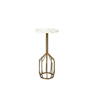 Dutchbone Salerno Bijzettafel Rond 30 cm Marmer Goud Dutchbone Salerno Bijzettafel Rond 30 cm Marmer Goud