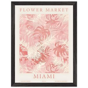 Artfulprints Poster met Lijst Flower market – Miami – 30×40 cm – Roze Artfulprints Poster met Lijst Flower market – Miami – 30×40 cm – Roze