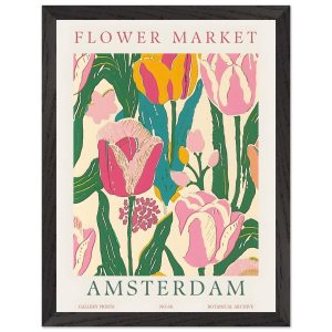 Artfulprints Poster met Lijst Flower market – Amsterdam II – 30×40 cm Artfulprints Poster met Lijst Flower market – Amsterdam II – 30×40 cm
