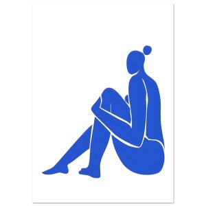 Artfulprints Poster Matisse – The blue feminine flow – A4 21×29.7 cm – Artfulprints Poster Matisse – The blue feminine flow – A4 21×29.7 cm –