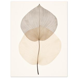 Artfulprints Poster Japandi leaf – 30×40 cm – Taupe Artfulprints Poster Japandi leaf – 30×40 cm – Taupe