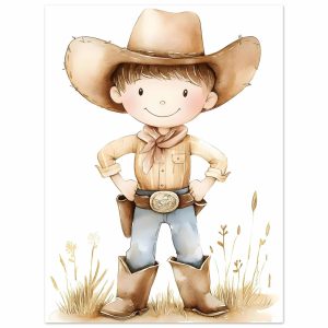 Artfulprints Poster Avontuurlijke cowboy – 30×40 cm – Bruin Artfulprints Poster Avontuurlijke cowboy – 30×40 cm – Bruin