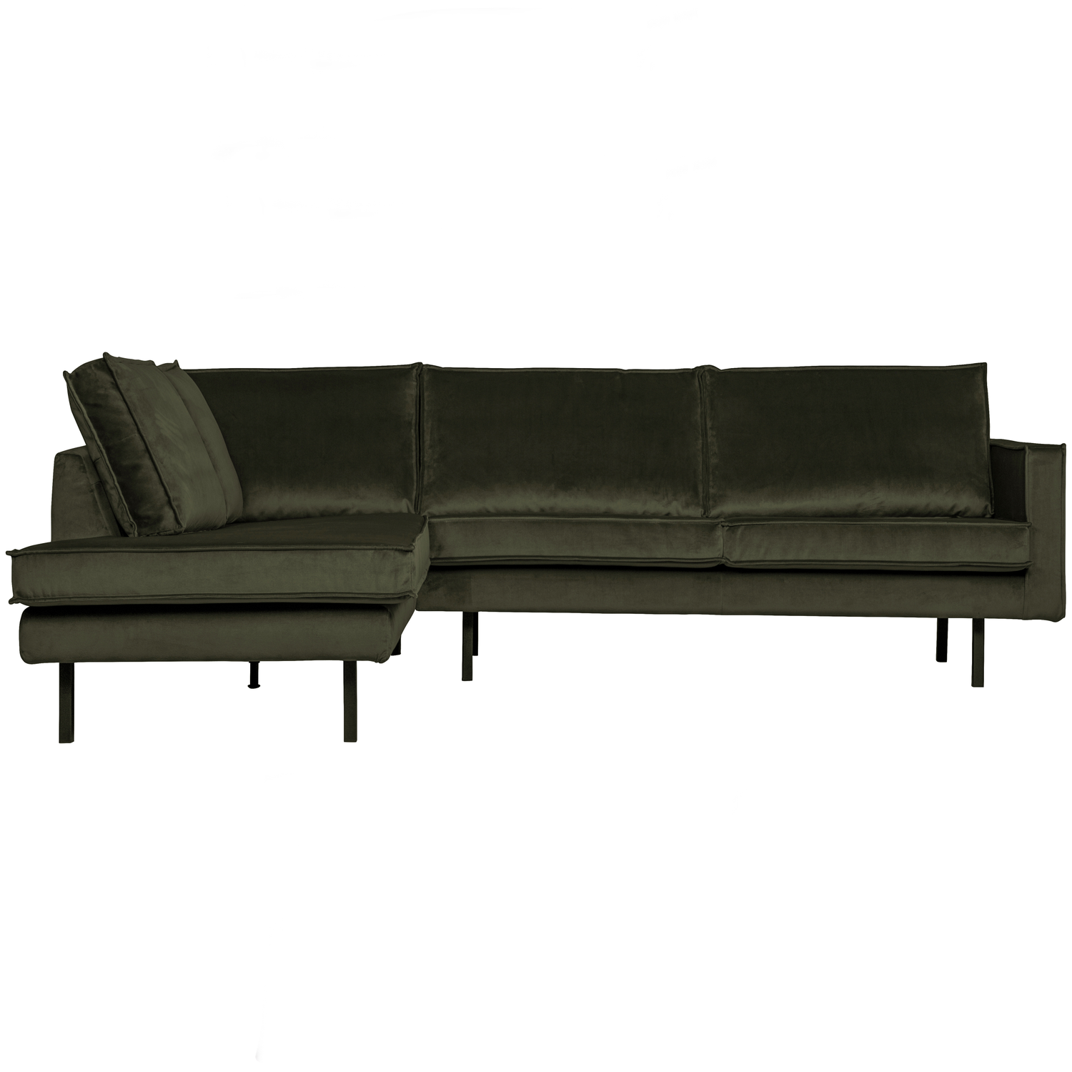 WOOOD hoekbank links Rodeo - Velvet - Green Hunter - 85x266x213