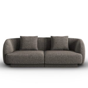 Cosmopolitan Design Bank Tulum 2-zits, chenille, grijs – 90x180x70cm Cosmopolitan Design Bank Tulum 2-zits, chenille, grijs – 90x180x70cm