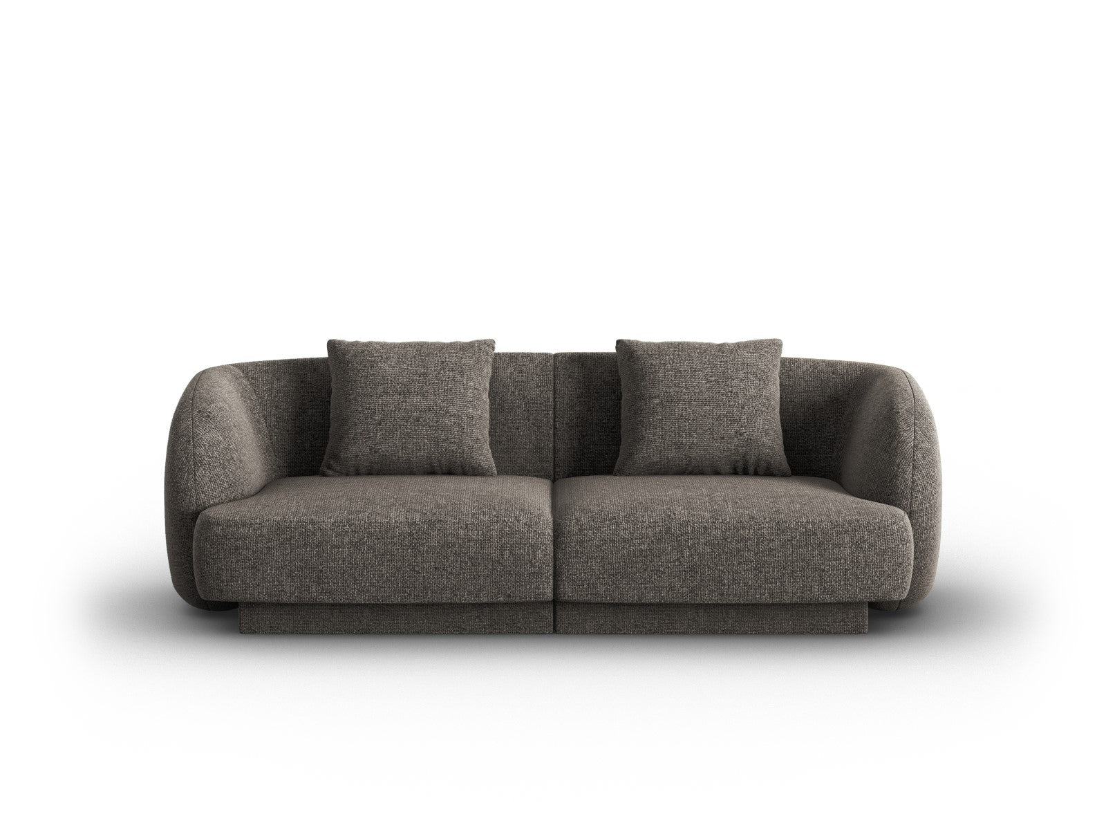 Cosmopolitan Design Bank Tulum 2-zits, chenille, grijs - 90x180x70cm