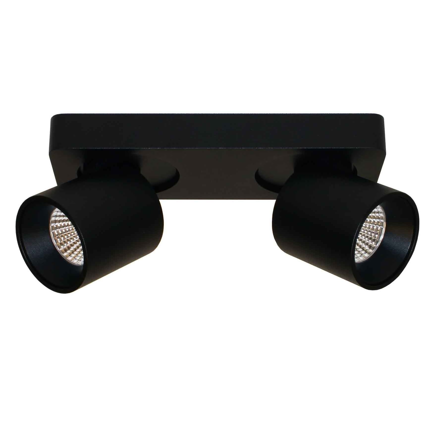 Artdelight spot Laguna - 2 lichts - 22 x 9.5 cm - zwart