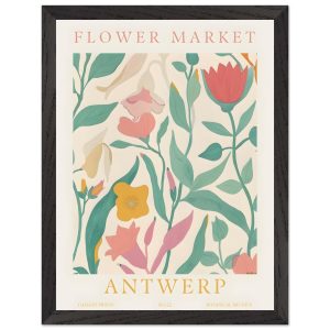 Artfulprints Poster met Lijst Flower market – Antwerp – 30×40 cm – Mee Artfulprints Poster met Lijst Flower market – Antwerp – 30×40 cm – Mee