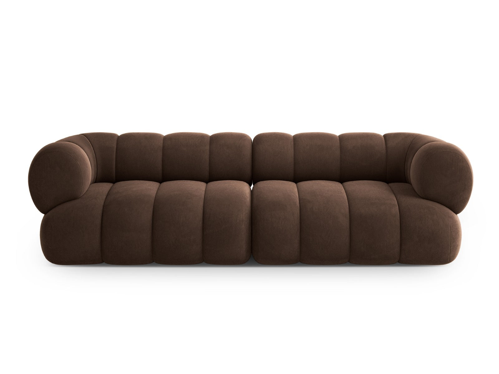 Cosmopolitan Design Bank Koge 4-zits, flueel chocolade - 95x240x70cm