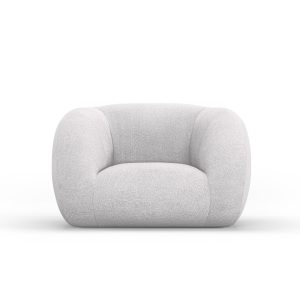 Cosmopolitan Design Fauteuil Essen boucle, lichtgrijs – 95x130x86cm Cosmopolitan Design Fauteuil Essen boucle, lichtgrijs – 95x130x86cm