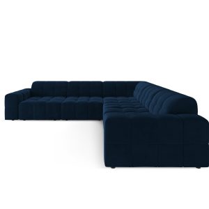 Cosmopolitan Design Hoekbank CHICAGO 4-zits, flueel koningsblauw – 285 Cosmopolitan Design Hoekbank CHICAGO 4-zits, flueel koningsblauw – 285