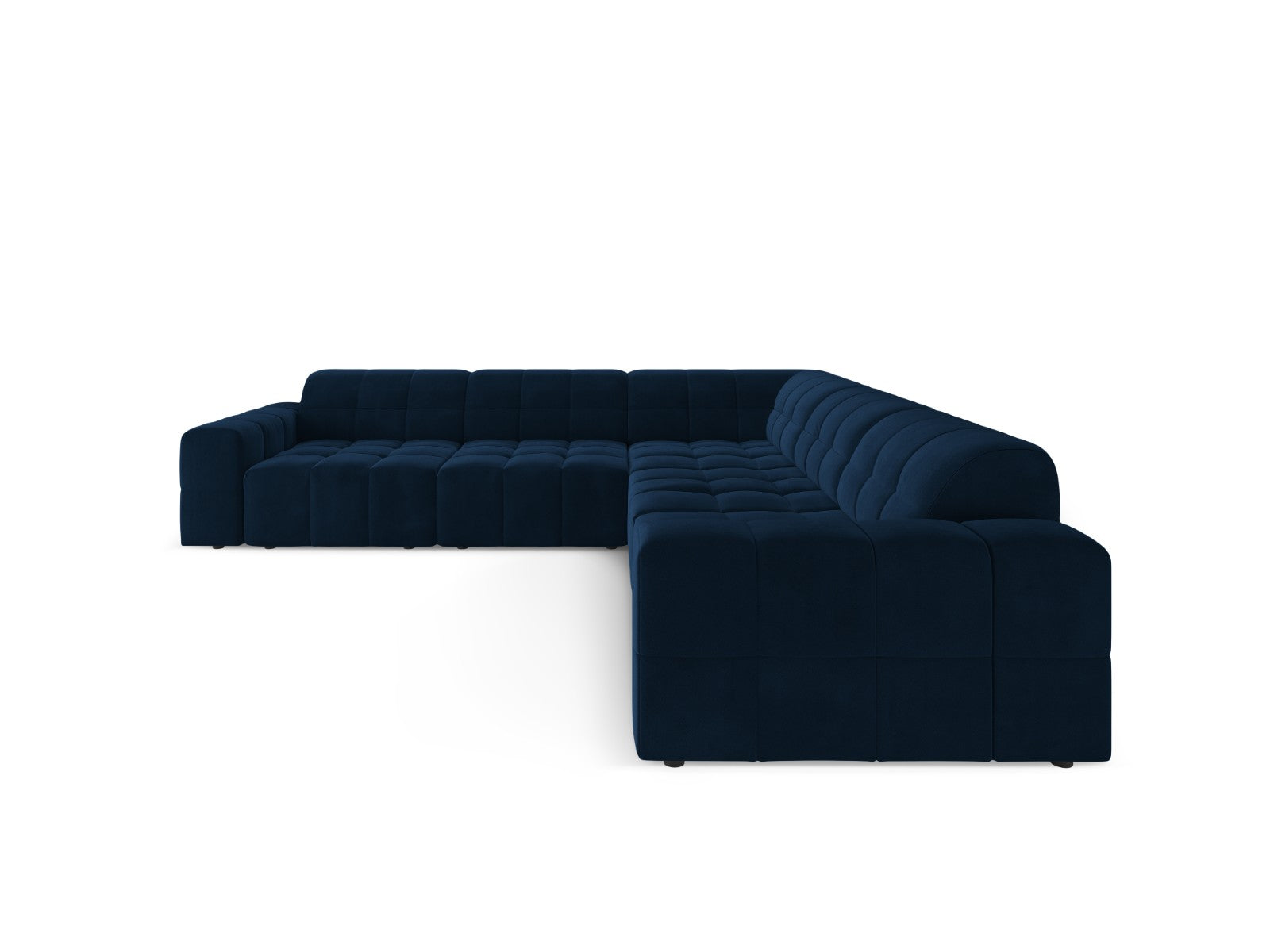 Cosmopolitan Design Hoekbank CHICAGO 4-zits, flueel koningsblauw - 285