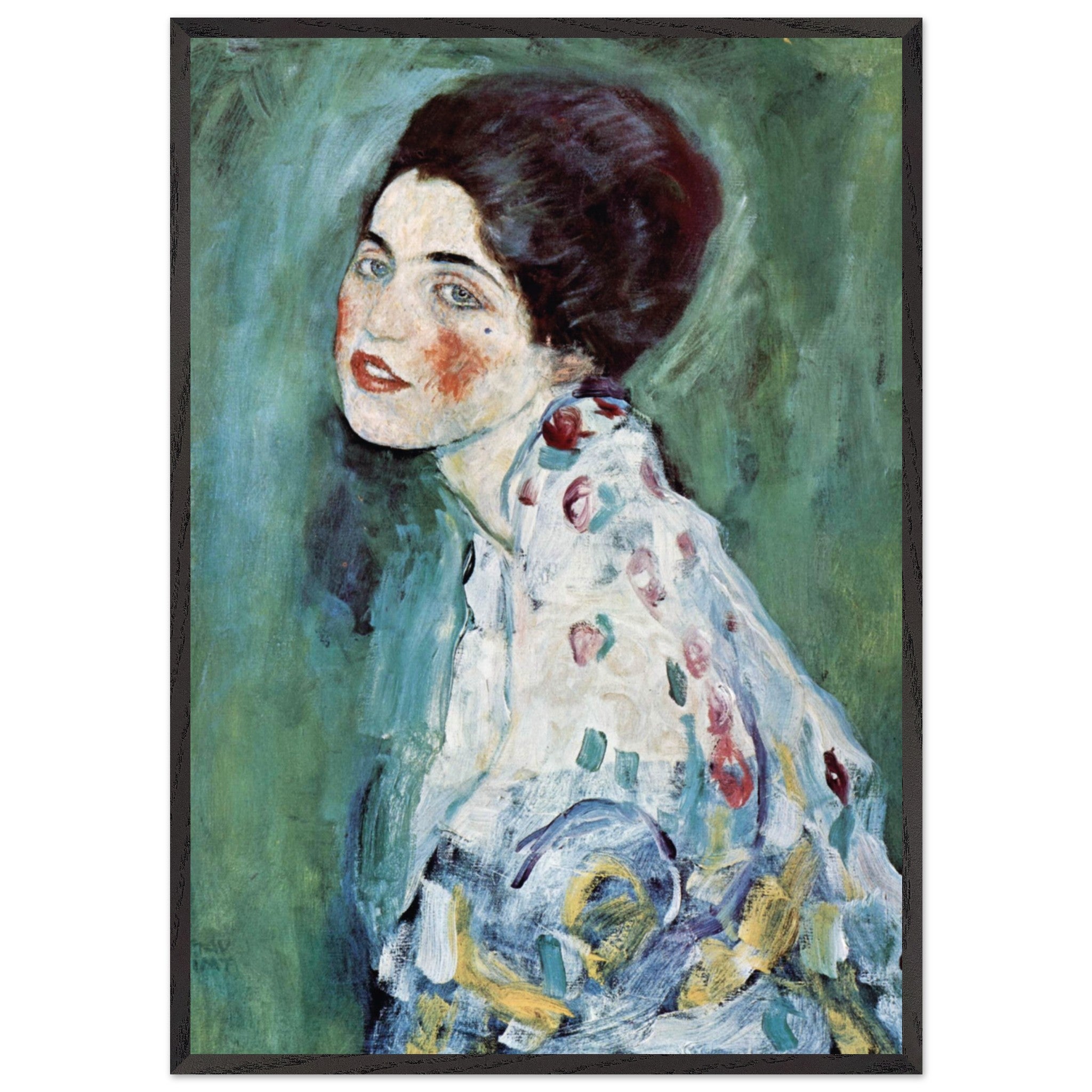Artfulprints Poster met Lijst Gustav Klimt - Portrait of a lady - 70x1
