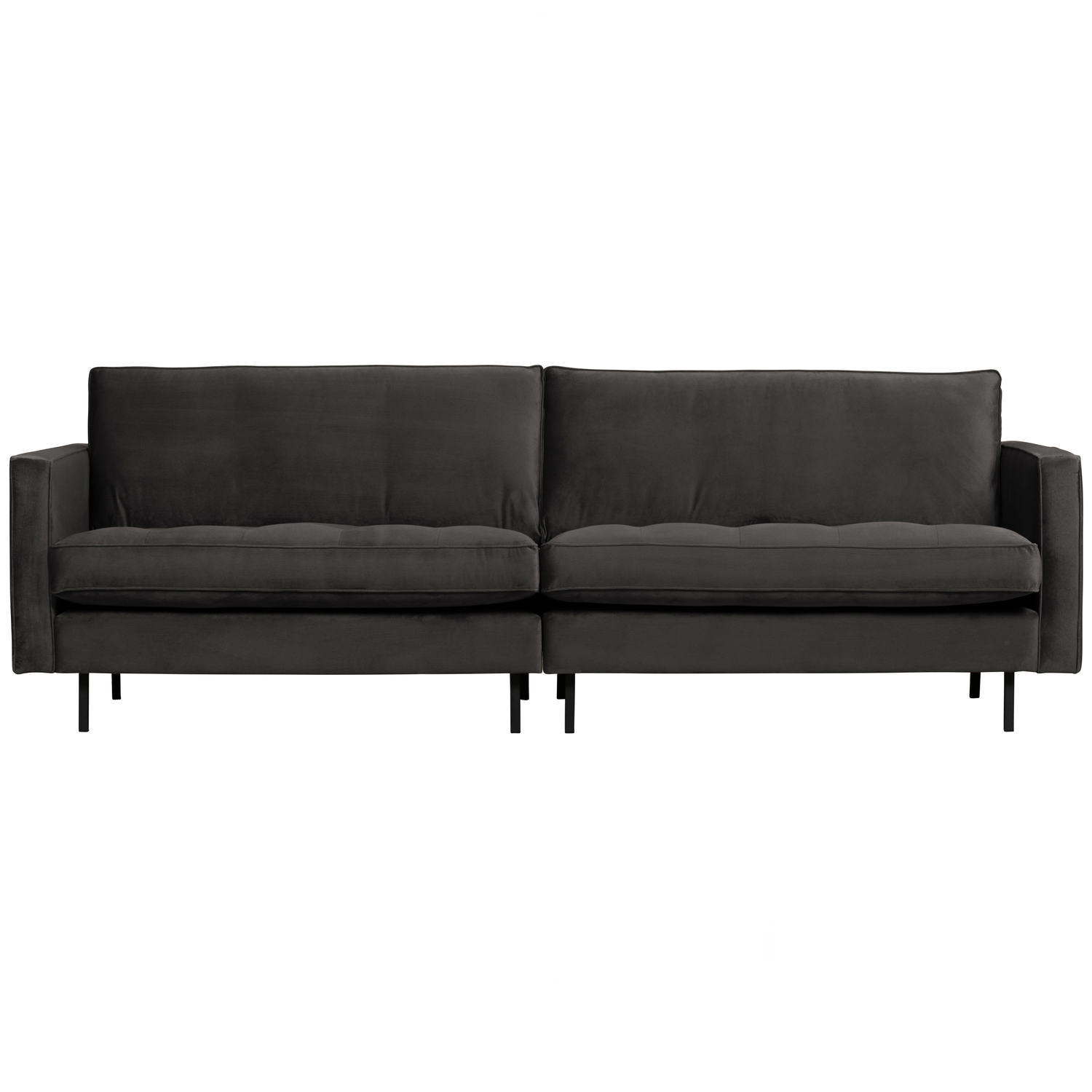WOOOD classic 3-zits bank Rodeo - Velvet - Antraciet - 83x275x88
