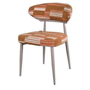 DÉJA Living Eetkamerstoel Nora – Terracotta/Greige Stof – Set van 2 DÉJA Living Eetkamerstoel Nora – Terracotta/Greige Stof – Set van 2