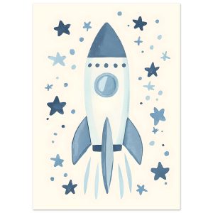 Artfulprints Poster Avontuurlijke ruimtevaart – 50×70 cm – Blauw Artfulprints Poster Avontuurlijke ruimtevaart – 50×70 cm – Blauw