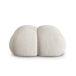 Cosmopolitan Design Poef Loretto structurele stof beige – 90x90x40cm Cosmopolitan Design Poef Loretto structurele stof beige – 90x90x40cm