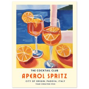 Artfulprints Poster Aperol Spritz – The cocktail club I – 30×40 cm – M Artfulprints Poster Aperol Spritz – The cocktail club I – 30×40 cm – M