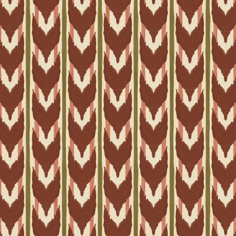 Catchii Behang Maison Artisan Ikat bruin