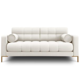 Cosmopolitan Design Bank Bali 2-zits, structurele stof, lichtbeige – 9 Cosmopolitan Design Bank Bali 2-zits, structurele stof, lichtbeige – 9