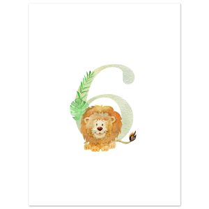 Artfulprints Poster Cijfer 6 kinderkamer – 30×40 cm – Meerkleurig Artfulprints Poster Cijfer 6 kinderkamer – 30×40 cm – Meerkleurig